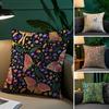 Natural Flowers And Animals pattern Pillow Case Silky elegant Comfort Sofa Bed  Invisible zipper Beach pillowcase