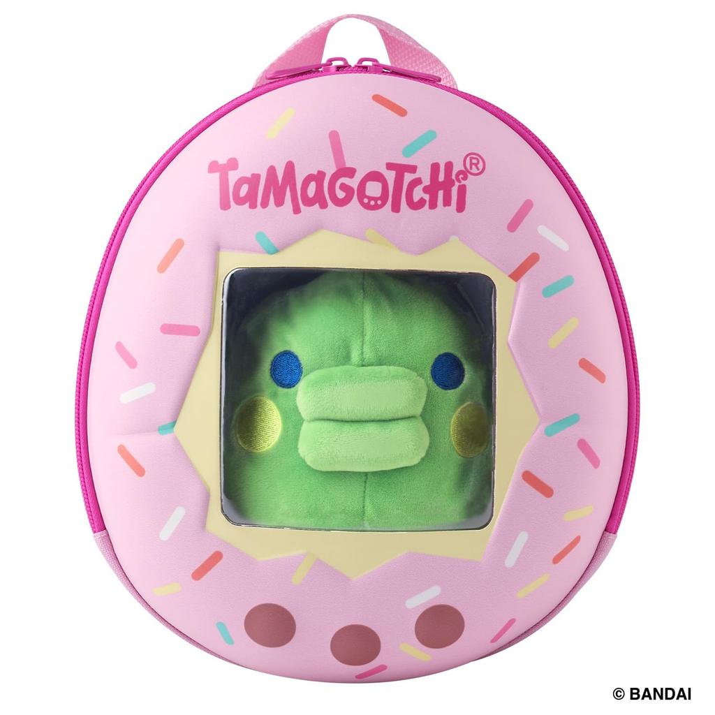 Tamagotchi Rolling Plush Toy with Backpack and [BANDAI] Mouth-Patch