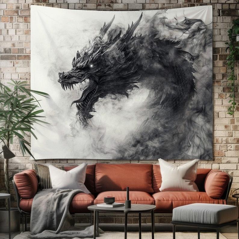 Black Dragon tapestry 75x100 чёрный