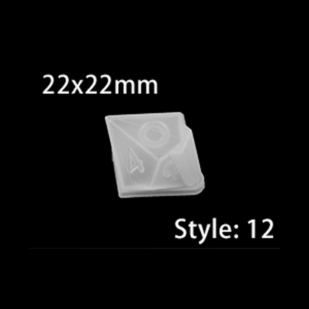 19 tvarů nepravidelných kostek formy na epoxidovou pryskyřici kostky formy na pryskyřici se sušenými květinami silikonová forma výroba DIY pro digitální hru s více specifikacemi