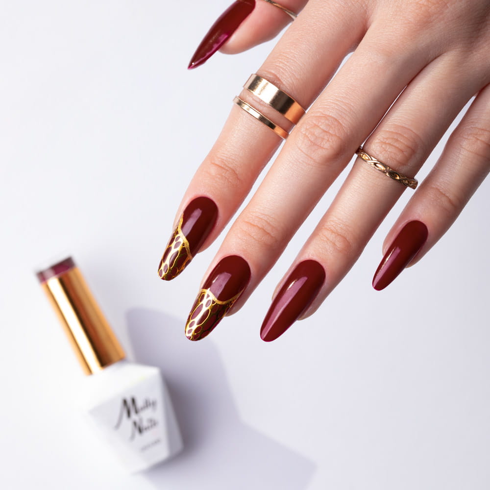 Nail Stickers Thin Self-adhesive Opalescent Snake Skin Snake Skin Gold