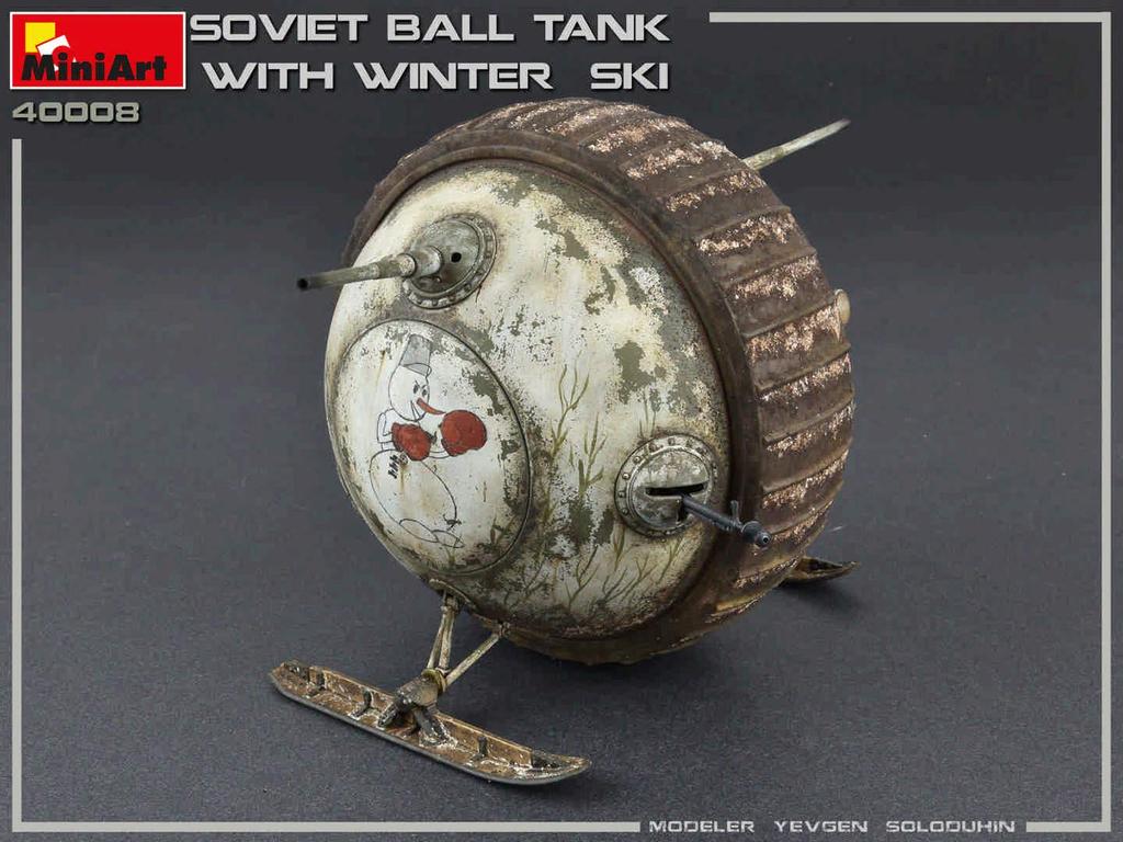 MiniArt Scale Soviet Ball Tank with Winter Skis and Full Interior Plastic Model Kit MA40008 1/35 (Interior Reproduction)