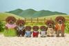 Sylvanian Families Chocolate Labrador Family Doll Set [7 Figures] – Mom, Dad, Son, Daughter & Triplets, Ages 3+