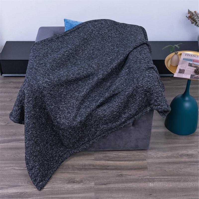 Cheap Throw Blanket Cozy Knit Woven Blanket for Couch Bed Sofa Travel