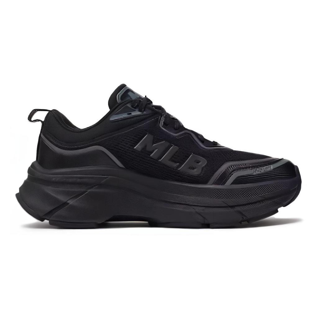 MLB Chunky Runner Ath-Flow Thick Sole Height Increasing Fabric Nylon Low Top Casual Running Shoes Unisex Sneakers Black White 3ARNATF4N-50BKS