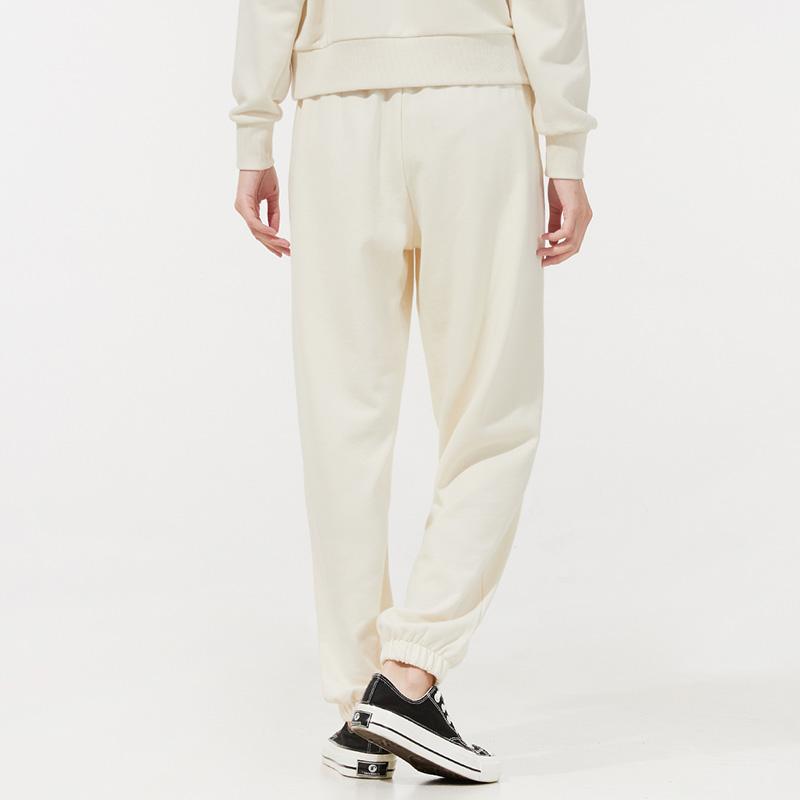 Puma Relaxed Embroidered Logo Drawstring Joggers Women Bottoms Ivory-White 532284-73