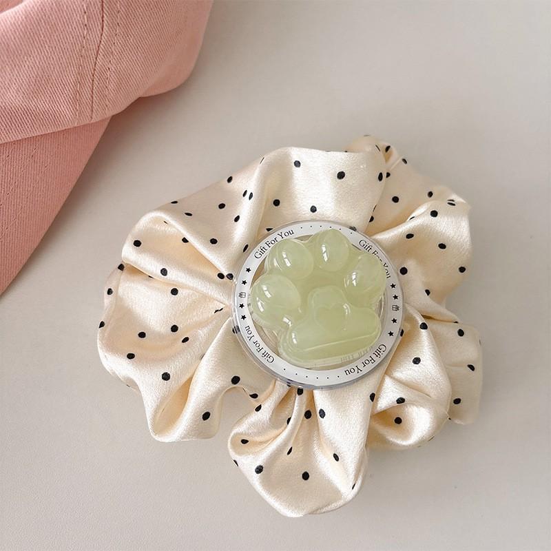 Solid Color 3D Cat Paw Phone Airbag Holder Retractable Magnetic Adhesive Back Sticker Desktop Stand Watching Dramas Creative Finger Ring Grip
