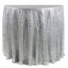 Elegant And Shimmering Sequin Tablecloth 48'' Round For Wedding And Dining Tables