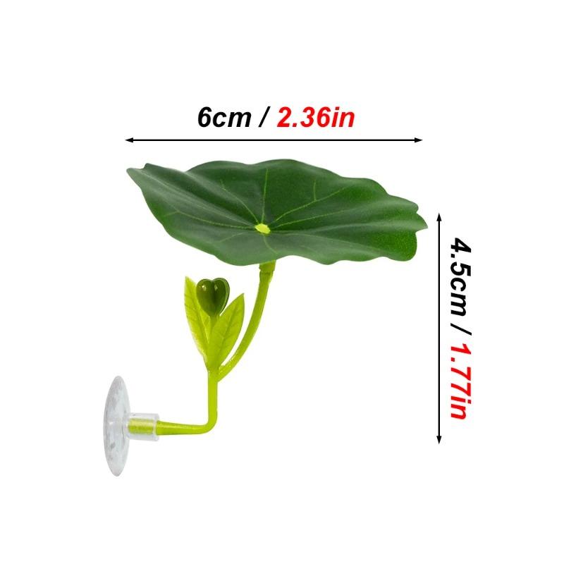 1 pc Green Leaf Hammock for Betta Fish Stress-Reducing Aquarium-Safe Decor with Suction Cup for Fish Tank Fake Plants Decoration