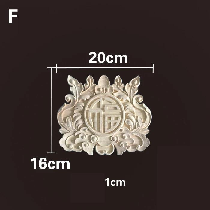 Direct selling wood corner flower carving wood carving decals home furniture carving decorative decals wooden window decoration