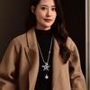 Nouvelle mode étoile chemin quatre saisons chaîne Zircon étoile petite perle sautoir chaîne de chandail