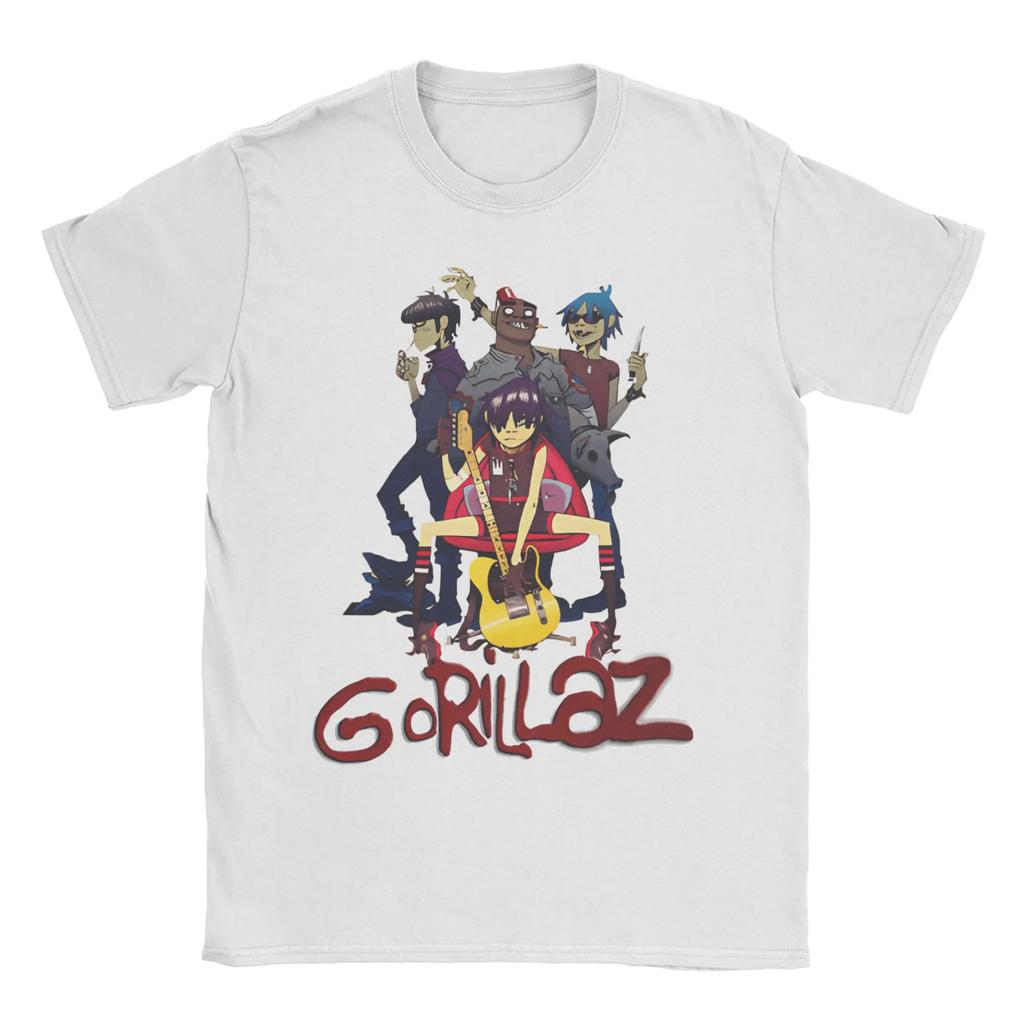 Punk Music Band Gorillazed T Shirt for Men Women Pure Cotton Vintage T-Shirt Round Neck Tee Shirt Short Sleeve Clothes
