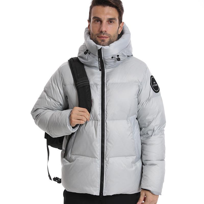 Big Goose Down Jacket for Men and Women of the Same Style, Thickened Warm Hooded Jacket, Winter Cold-resistant Outdoor Down Jacket