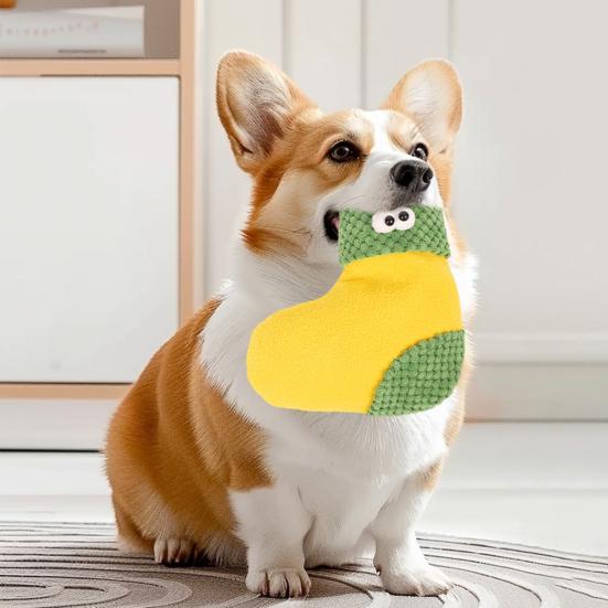 Interactive Plush Pet Chew Toy for Small Medium Large Dogs Soft Puzzle Treat Dispenser for Boredom Anxiety Relief