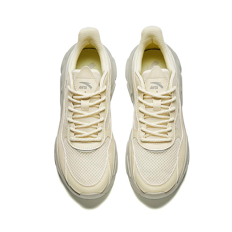 Anta Unruly Series Cushioning, Wear Resistant Low top Casual Shoes Women's Beige Sneakers 922348826-12
