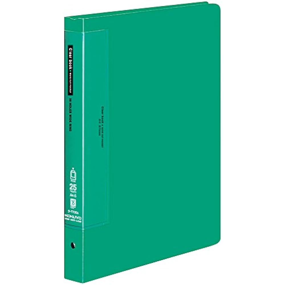 KOKUYO (KOKUYO) Clear File, Wave Cut, Refill Type, A4, Vertical, 25 Sheets, Green La-T730G