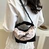 Bow Lace Splicing Dumpling Handbag Grid French Underarm pouch Tote bag Single-shoulder crossbody bag Daily commuting bag