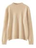 Women's Pure Cashmere Half-High Neck Pullover Sweater - Autumn/Winter Slim-Fit Knitwear