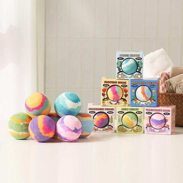 plu - Bubble Bath Bomb - 3 Types Moonlight Peach