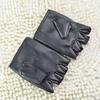 2 Stück Herren Leder Halbfingerhandschuhe Theatralisches Spezialdesign Coole Fingerlose Fäustlinge Bequemer Handschuh Weihnachten