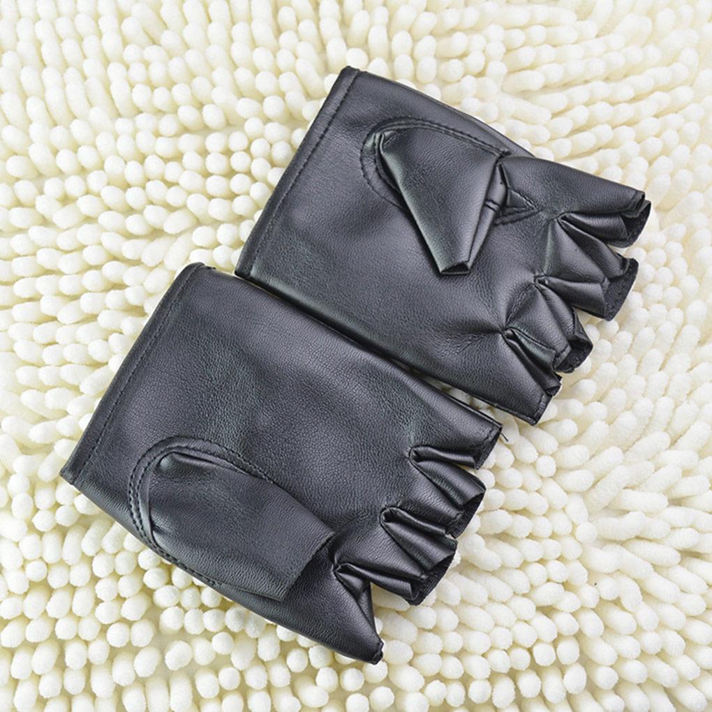 2 Stück Herren Leder Halbfingerhandschuhe Theatralisches Spezialdesign Coole Fingerlose Fäustlinge Bequemer Handschuh Weihnachten