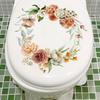 1pc Flower Toilet Stickers Bathroom Seat Cover Sticker Self-adhesive Removable Waterproof PVC Sticker Refrigerator Posters