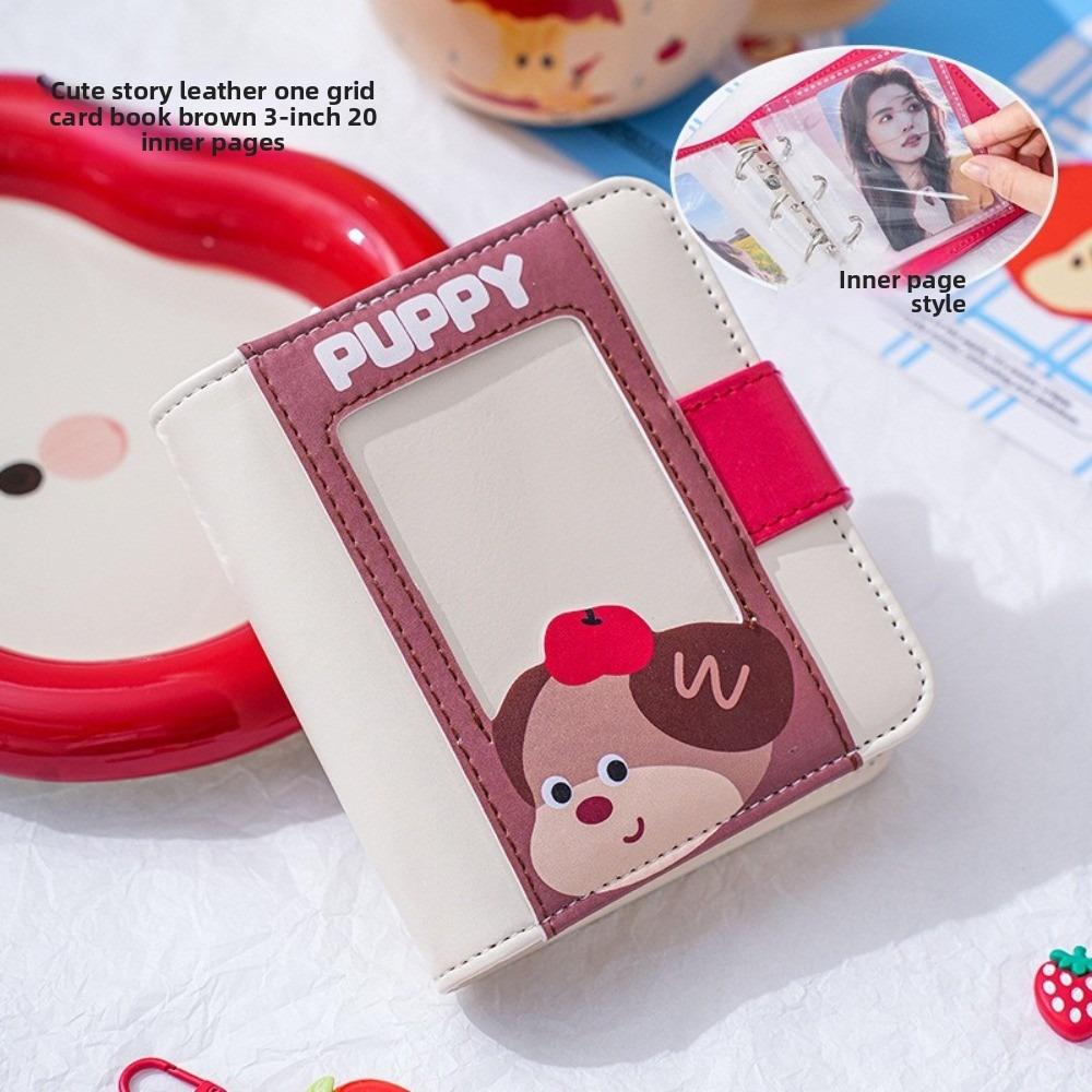 

Обложка для карточек Держатель для хранения фотокарточек 3-дюймовые фотографии Коллекция фотокарточек Девочки коричневый