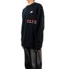 Nike Fantasia Incredibile Emo Emozione Ricamo Fatto a Mano Felpa Casual Ampia Girocollo Unisex Felpa Nera BV2667-010EMO