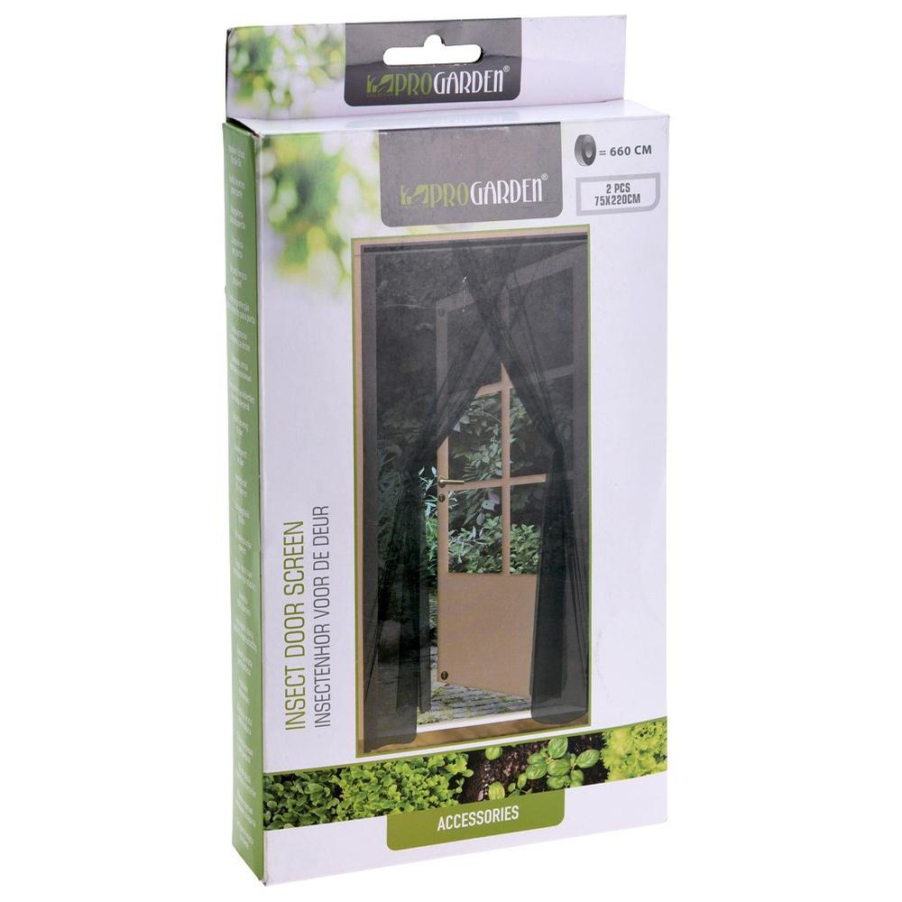 Doppel-Schwarzes Moskitonetz für Türen 220x150 cm