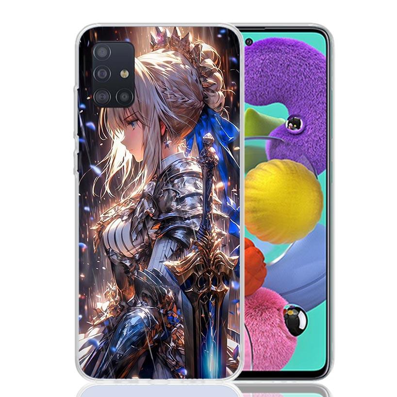 Fate Zero Stay Night Saber Phone Case For Samsung Galaxy A52 A32 A22 A12 A02S A50S A30S A51 A31 AA71 Note 20 Ultra 10 S10 Plus G