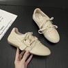 American retro German training shoes flat sole soft sole belt buckle double shoelace fashion casual British style small leather shoes single shoes 