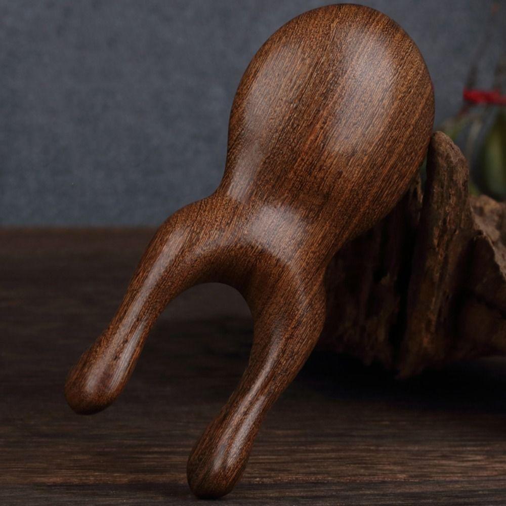 Anti-Static Facial Massage Comb Wooden Sandalwood Massage Comb Frog Shape Massage Comb  Daily