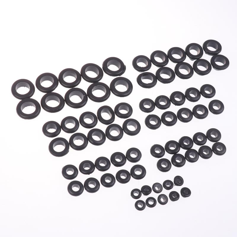 70Pcs Rubber Grommet Kit Cable Wire Hole Grommets For Automotive Wiring Electrical Panels Dust Proof Moisture Resistant Parts