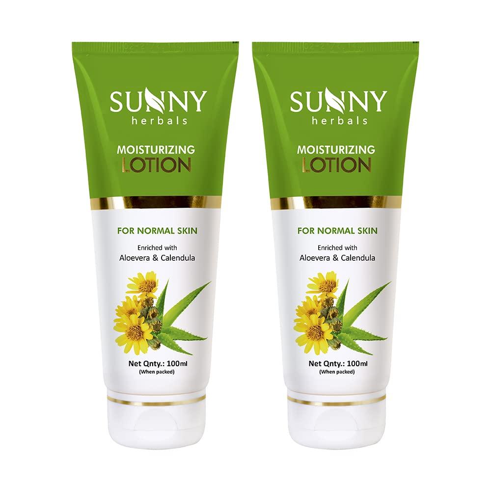 

Sunny Herbals Aloe Vera Moisturizing Body Lotion Calendula For Soft Smooth Daily Hydration All Skin Types 100 ml X Pack Of 2