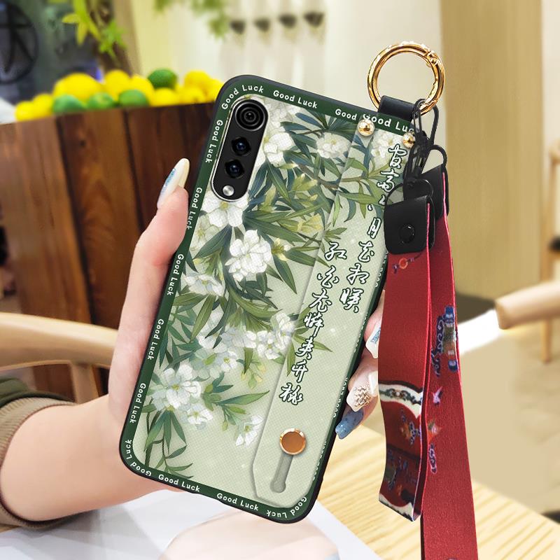 Waterproof Chinese Style Phone Case For LG Velvet 4G/5G Wrist Strap Wristband Anti-knock Anti-dust Ring Phone Holder