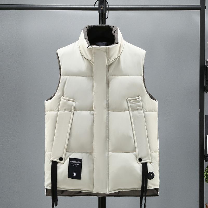 

Модный пуховый хлопковый жилет мужской осенне-зимний новый трендовый бренд воротник-стойка утолщенный теплый жилет зеленый верхняя одежда безрукавный жилет 5XL
