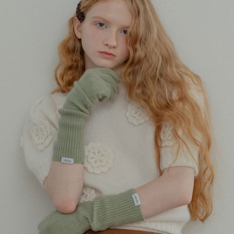 Γάντια χειλιών mellotory 100% κασμίρ (ελιά)