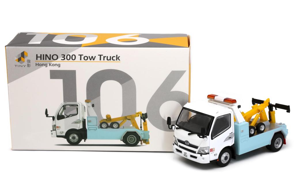 Modèle Diecast de Camion de Dépannage Hino 300 à l'Échelle Tiny City 1/64