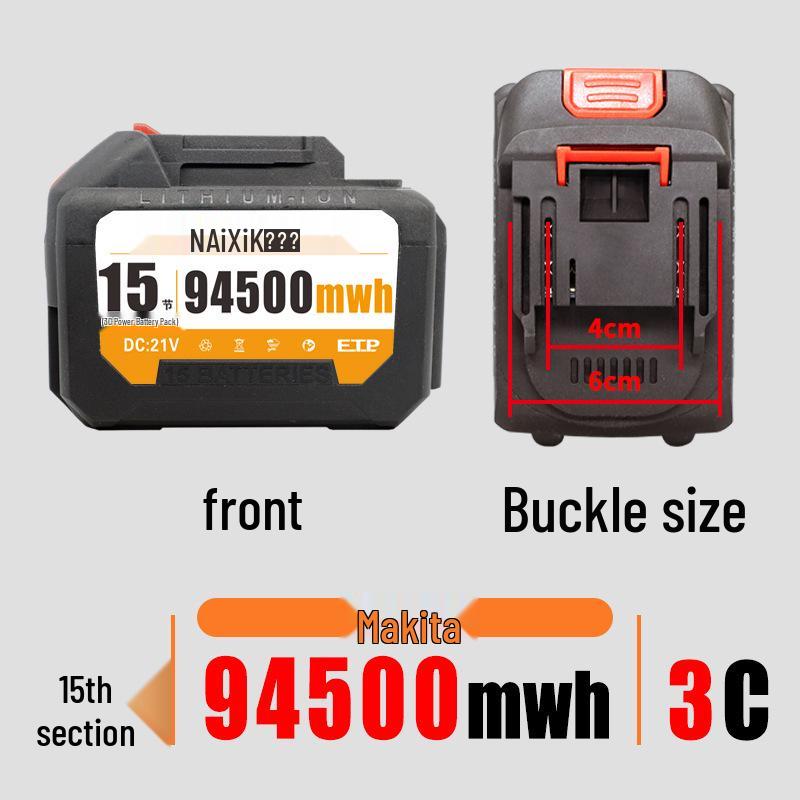 21V Electric Wrench Battery Compatible with Dayi Makita-Style Tools, Angle Grinder, Chainsaw, Lithium Battery
