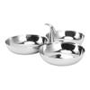304 Stainless Steel Snack Plate Durable Easy To Clean 3 In 1 Safe Fruit Plate for Nut Candy Type 1