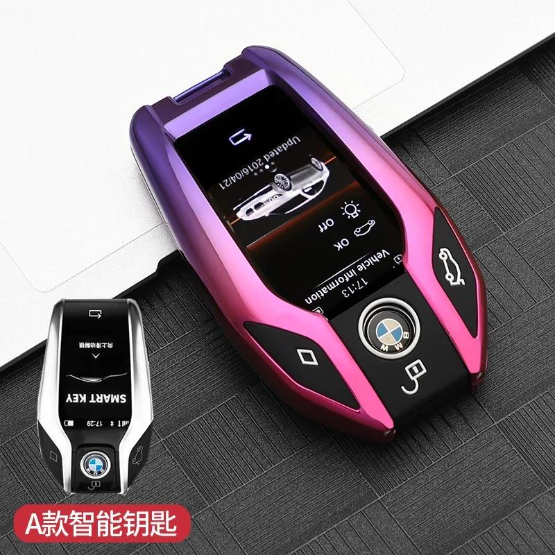 LED Display Car Key Case Cover For BMW 5 7 Series G01 X3 G02 X4 G05 X5 G07 X7 G12 G11 G30 G32 G31 i8 I12 I15 Car Bag