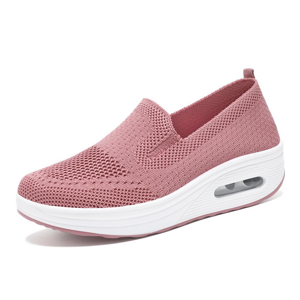 Sapatos Femininos Slip-on Balançantes com Sola Grossa e Amortecimento a Ar Primavera 2025