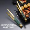 Gold Stainless Steel Food Tongs Non-Slip Tongs For BBQ Meat Kitchen Accessories