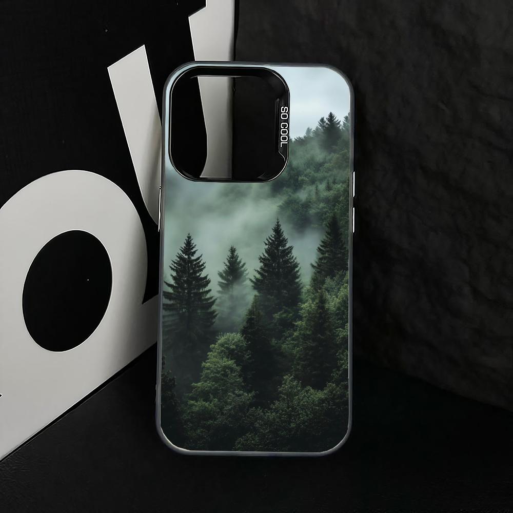 Tiefwald-Muster Handyhülle geeignet für iPhone 17 16 15 14 13 12 11 Pro/Max/Plus sturzsicher und stoßfest Rückseite
