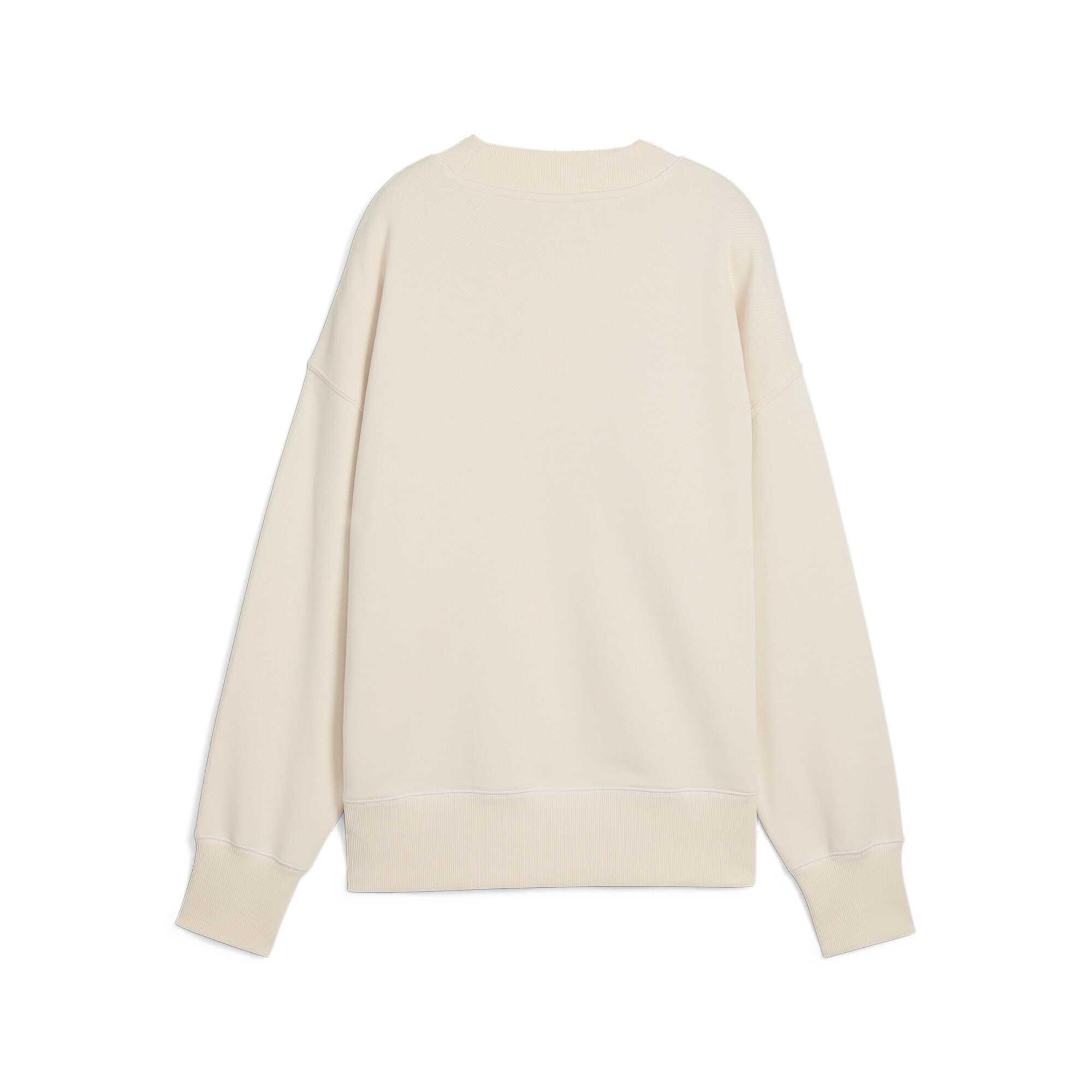 

New PUMA Sudadera Estampada De Cuello Redondo Sobredimensionada Para Mujer Premium Essentials 632926-87 L