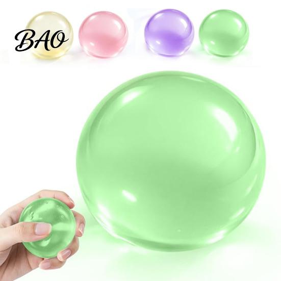 Portable Stress Relievers Shapeable Pearlescent Ball Fidget Toy, Anxiety Relief Clear Squeeze Fake Fruit Inside Toy for Kids Adults Hand Therapy Balls
