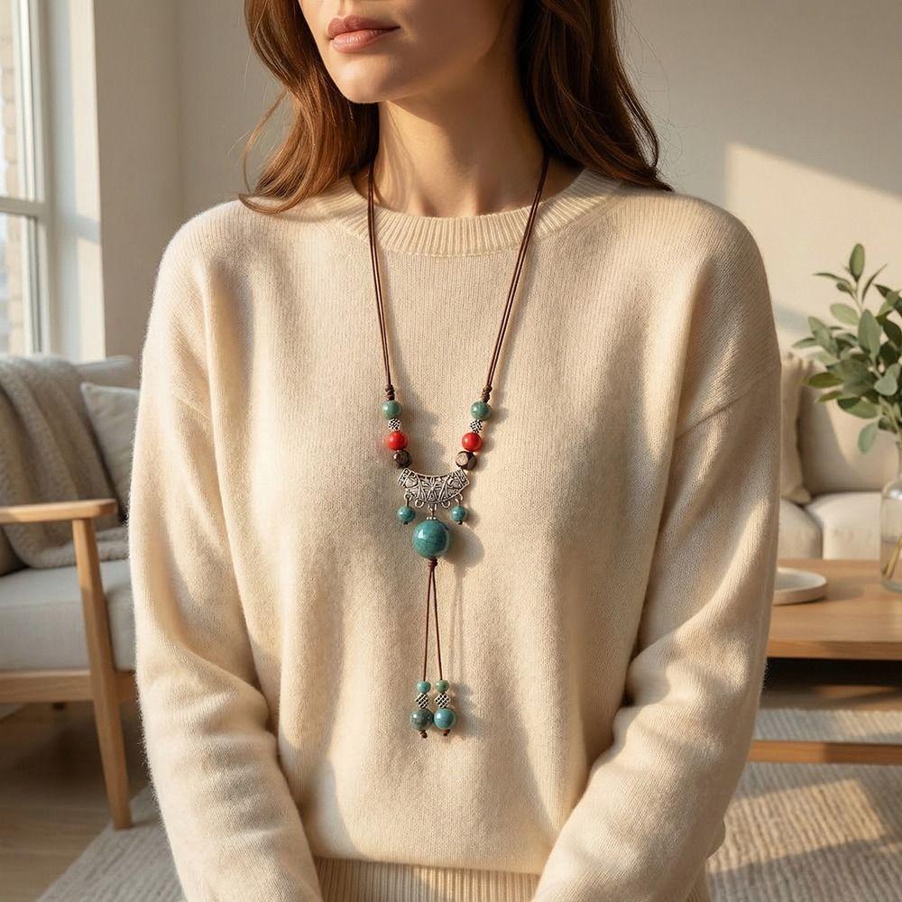 Does Not Fade Ceramic Necklace Light Luxury Women's Pendant Jewelry  Women's Accessories