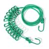 Portable No-Punch Travel & Home Clothesline with Storage Clips for Drying and Outdoor Use