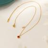 Titanium Steel Mini Four-leaf Clover Necklace New Style Double-sided Shell Flower Clavicle Chain Versatile Exquisite and Elegant