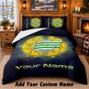 Hammarby Pattern Bedding 3Pcs Set Custom Name, Bed Sheet And Pillowcases For Home Bedroom